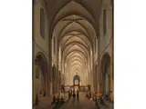 Inneres Einer Grossen Kirche by Frans Vervloet, oil on canvas, sold Mar 2026