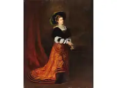Portrait Einer Dame der Gesellschaft by Hans Makart, oil on canvas, offered Dec 2024