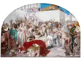 Marc Antonius an der Leiche Julius Caesars by Robert Seuffert, oil on canvas, sold Dec 2024