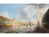 Venedig, Piazza san Marco by Carlo Grubacs, oil on canvas, sold Jun 2026