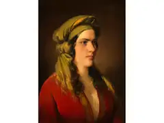 Bildnis der Rosa Dirsch by Friedrich von Amerling, oil on canvas, offered Apr 2020