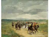 Aufmarsch der Kavallerie by Ernest Meissonier, 1815 Lyon - 1891 Paris, oil on panel, offered Apr 2016