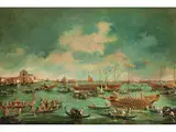 Venedig – Fest des Heiligen Markus am 25. April by Giuseppe Ponga, oil on canvas, sold Apr 2022