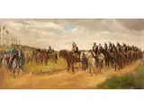 Les Braves Gens by James Prinsep Beadle, oil on canvas, sold Mar 2019