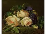 Stillleben mit Gelben Rosen by Adriana Johanna Haanen, oil on panel, offered Mar 2019