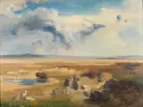 Ebene in Griechenland by Carl Rottmann, oil on board, offered Mar 2024
