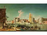 Venedig – der Canal Grande am Zusammenfluss mit dem Cannaregio by Michele Giovanni Marieschi, oil on canvas, sold Jun 2025