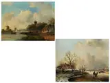 Winterlandschaft by Charles Leickert, oil, offered Apr 2016