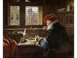 Der Pfandleiher by Max Gaisser, oil on panel, sold Dec 2023