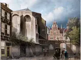 Regen und Sonnenschein auf der Kerkplein by Joseph Bles, oil on panel, offered Sep 2023