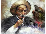 Der Wahrsager by Antonio Mancini, mixed media, offered Sep 2018