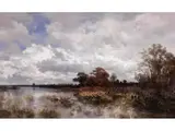 Die Rast am see by Joseph Wenglein, oil on canvas, offered Jun 2025