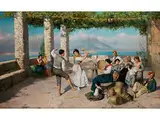 Muntere Neapolitanische Gesellschaft by Federico Alessandro Ciappa, oil on canvas, offered Jul 2015