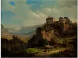 Schloss Tirol by Wilhelm Scheuchzer, 1803 – 1866 München, oil on canvas, offered Sep 2016