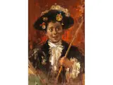 Portrait Eines Italienischen Jungen by Antonio Mancini, oil on canvas, sold Sep 2024