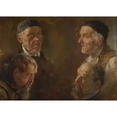 Der gemeinderat by Alfons Spring, oil on panel, sold Sep 2025