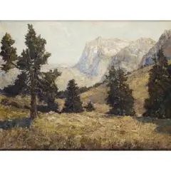 Wetterhorn by Otto Eduard Pippel, oil on canvas, sold Sep 2025