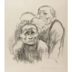 Gefangene, musik hören by Käthe Kollwitz, 1925, lithograph, sold Dec 2025