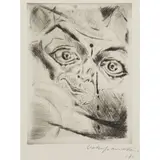 Der rebell by Walter Gramatté, 1918, drypoint, sold Dec 2025
