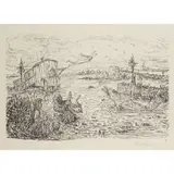 Leviathan by Alfred Kubin, 1925, lithograph, sold Dec 2025