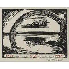 Regenbogen by Erich Heckel, 1965, linocut, sold Dec 2025