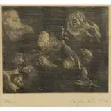 Gift ins ohr i by Alfred Hrdlicka, 1970, etching, sold Dec 2025