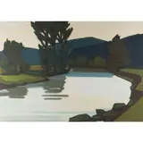 Die werra bei wasungen by Horst de Marées, gouache, sold Dec 2025