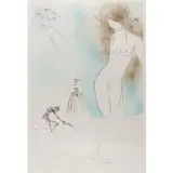 Nude (akt) by Salvador Dalí, 1970, drypoint, sold Dec 2025