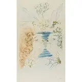 Der kuss by Salvador Dalí, 1971, color etching, sold Dec 2025