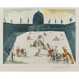Place st-pierre (petersplatz) by Salvador Dalí, 1972, pencil, sold Dec 2025