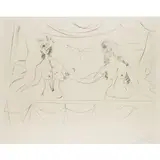 Les dames de la renaissance (renaissance-damen) by Salvador Dalí, 1971, pencil, sold Dec 2025