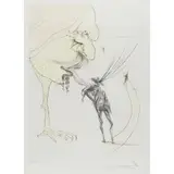 Picasso: a ticket for glory (picasso: eine fahrkarte zum ruhm) by Salvador Dalí, 1974, pencil, sold Dec 2025