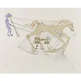 Le frein hydraulique (die hydraulische bremse) by Salvador Dalí, 1975, pencil, sold Dec 2025