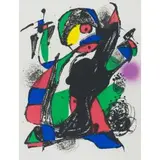 Joan miro lithographs iv by Joan Miró, 1975, color lithograph, sold Dec 2025