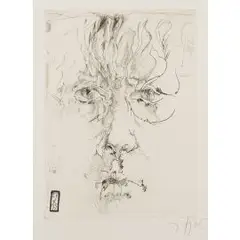 Selbst für cc by Horst Janssen, 1975, etching, sold Dec 2025