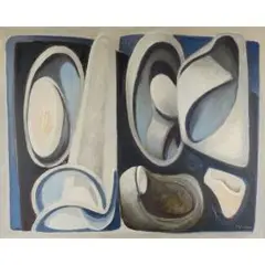 Formen der natur ii by Richard Gessner, 1971, oil on canvas, sold Dec 2025