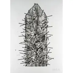 Goslar by Guenther Uecker, 1983, lithograph, sold Dec 2025