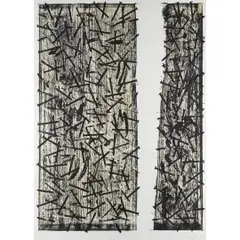 Lohengrin by Guenther Uecker, 1986, color lithograph, sold Dec 2025
