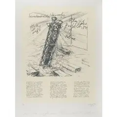 Uecker (19)96 by Guenther Uecker, pencil, sold Dec 2025