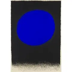 Schwarz-blau (mit heller modulierter sonne) by Rupprecht Geiger, 1962, pencil, sold Dec 2025