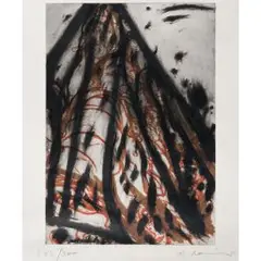 Schlaf by Arnulf Rainer, 1982, color screenprint, sold Dec 2025