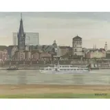 Düsseldorf von oberkassel by Georg Grulich, oil on canvas, sold Dec 2025