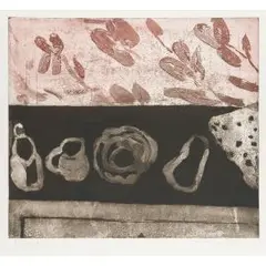 Stilleben by Klaus Fußmann, 1982, etching, sold Dec 2025