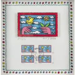 Danke-vogel by James Rizzi, pencil, sold Dec 2025