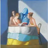 Verbotenes buch by Dimitri Vojnov, 2010, oil, sold Dec 2025