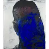 Kopf in blau by Bahram Hajou, 2011, mixed media, sold Dec 2025
