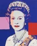 Queen Elizabeth II of the United Kingdom, from Reigning Queens, Royal Edition (F.S.II.337A) by Andy Warhol, screenprint on Lenox Museum Board with diamond dust, sold Nov 2022