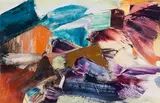 Sans titre by Marcelle Ferron, oil on board, sold Nov 2022
