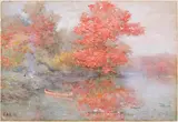 Untitled (Camp Scene on the Ottawa) by Frances Anne Beechey Hopkins, watercolour on paper on card, sold Nov 2022
