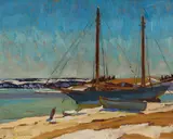 Petite Rivière, Que. by A. Y. Jackson, 1925, oil on board, sold Nov 2022